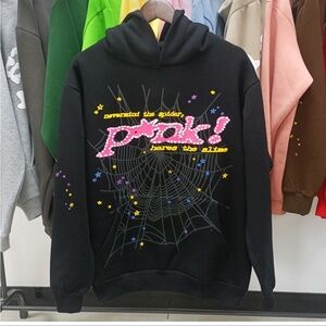Spiderman Black and Pink Sweater with Retro Graphic